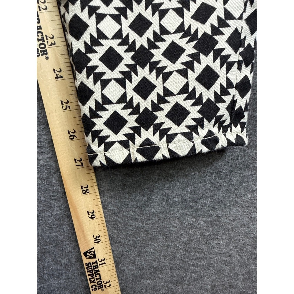 J.Crew Toothpick Jeans Black White Geometric Diamond Print Pants Womens 29 82835 - Picture 8 of 11